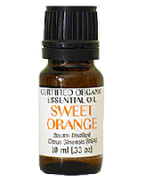 Certified Organic Essential Oil, Sweet Orange
